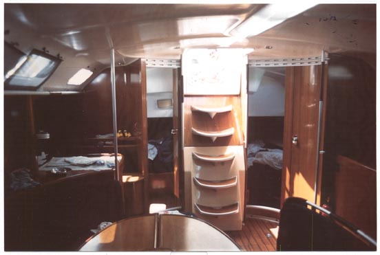 Innenansicht einer 45-Fu�-Yacht
